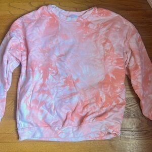 Allfenix tie dyed pink/cream soft sweatshirt sz M